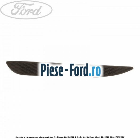 Insertie grila ornament stanga, sub far Ford Kuga 2008-2012 2.0 TDCi 4x4 136 cai diesel
