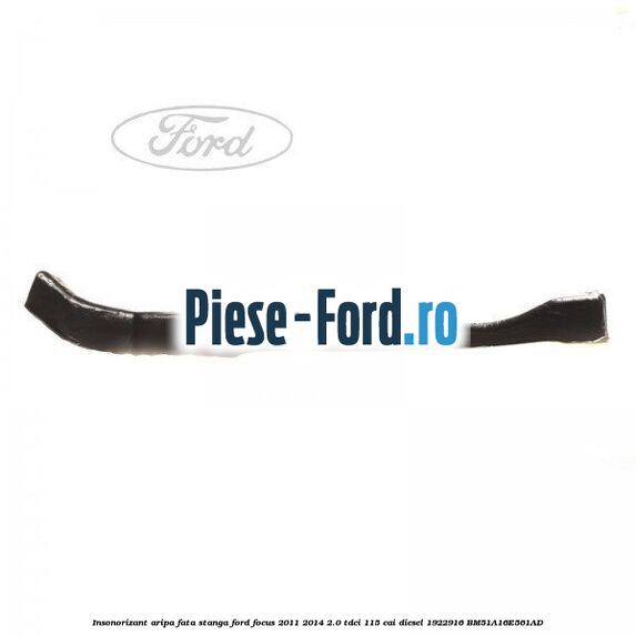 Insonorizant aripa fata stanga Ford Focus 2011-2014 2.0 TDCi 115 cai diesel