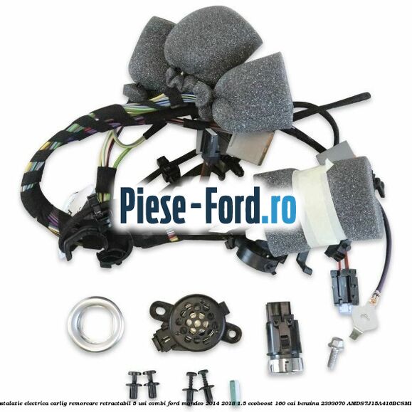 Instalatie electrica carlig remorcare retractabil 5 usi combi Ford Mondeo 2014-2018 1.5 EcoBoost 160 cai benzina #BBE2B67D9D