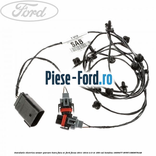 Instalatie electrica senzor parcare bara fata model cu proiector Ford Focus 2011-2014 2.0 ST 250 cai benzina