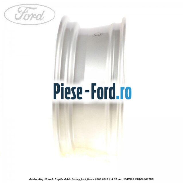 Janta aliaj 15 inch, 5 spite duble Luxury Ford Fiesta 2008-2012 1.4 97 cai  #5A4A96B568