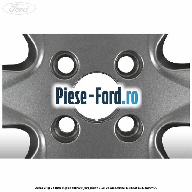 Janta aliaj 15 inch, 6 spite antracit Ford Fusion 1.25 75 cai benzina #95D3A62A82
