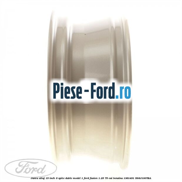 Janta aliaj 15 inch, 6 spite duble model 1 Ford Fusion 1.25 75 cai benzina #7D5C20C54D