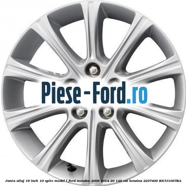 Janta aliaj 16 inch, 10 spite model L Ford Mondeo 2008-2014 2.0 145 cai #0B18DA35F4