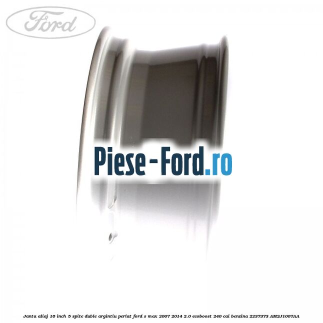 Janta aliaj 16 inch, 5 spite duble argintiu perlat Ford S-Max 2007-2014 2.0 EcoBoost 240 cai benzina