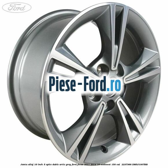Janta aliaj 16 inch, 5 spite duble artic grey Ford Focus 2011-2014 1.6 EcoBoost 150 cai #7D89C083F7