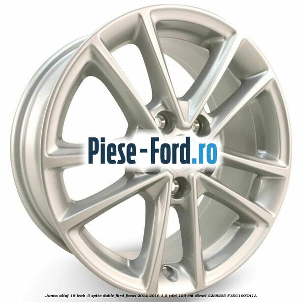 Janta aliaj 16 inch, 5 spite duble Ford Focus 2014-2018 1.5 TDCi 120 cai diesel