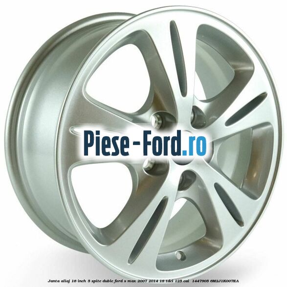 Janta aliaj 16 inch, 5 spite duble Ford S-Max 2007-2014 1.8 TDCi 125 cai #D8327491B3
