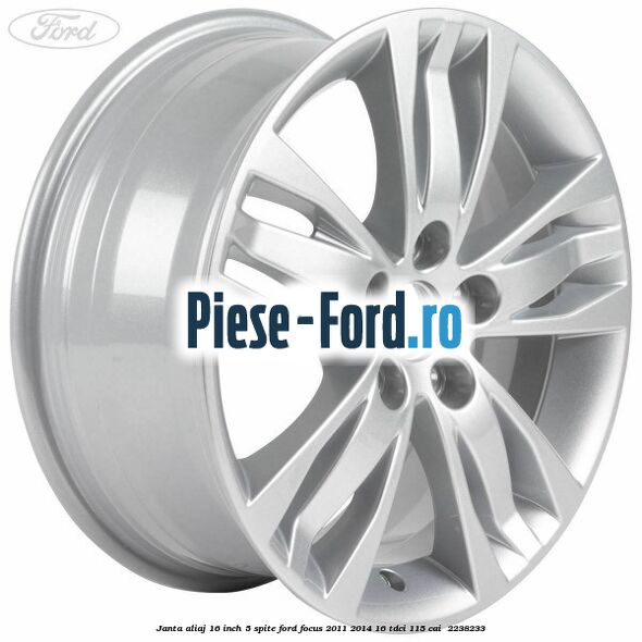 Janta aliaj 16 inch, 5 spite Ford Focus 2011-2014 1.6 TDCi 115 cai #F751BB9CC4