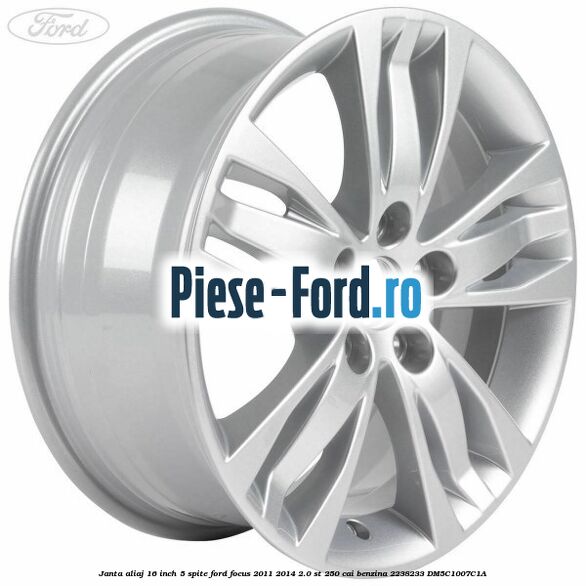 Janta aliaj 16 inch, 10 spite sparkle silver Ford Focus 2011-2014 2.0 ST 250 cai benzina