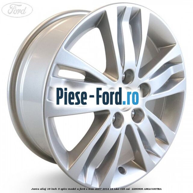 Janta aliaj 16 inch, 5 spite model A Ford S-Max 2007-2014 1.8 TDCi 125 cai #F031EA9D37