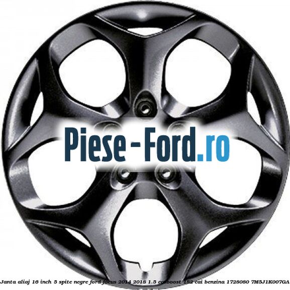 Janta aliaj 16 inch, 5 spite duble artic grey Ford Focus 2014-2018 1.5 EcoBoost 182 cai benzina