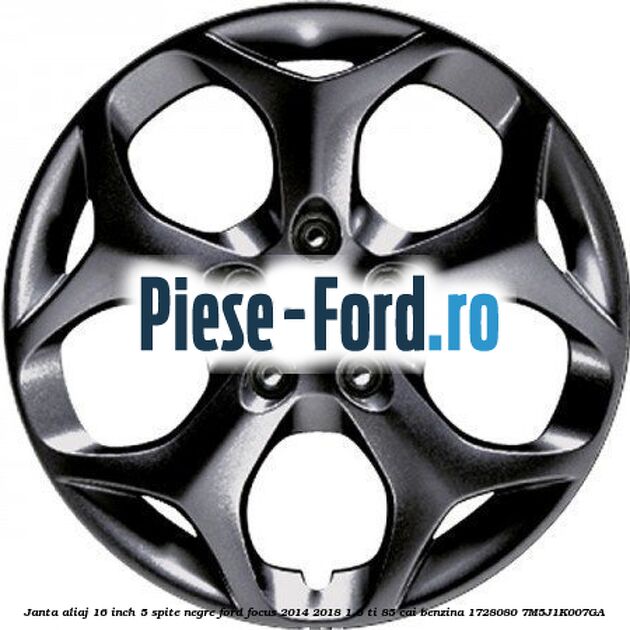Janta aliaj 16 inch, 5 spite duble artic grey Ford Focus 2014-2018 1.6 Ti 85 cai benzina