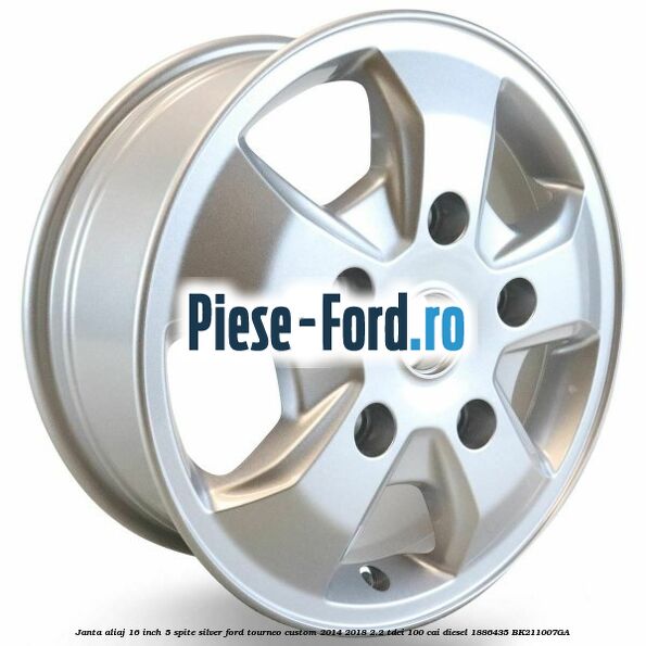 Janta aliaj 16 inch, 5 spite Ford Tourneo Custom 2014-2018 2.2 TDCi 100 cai diesel