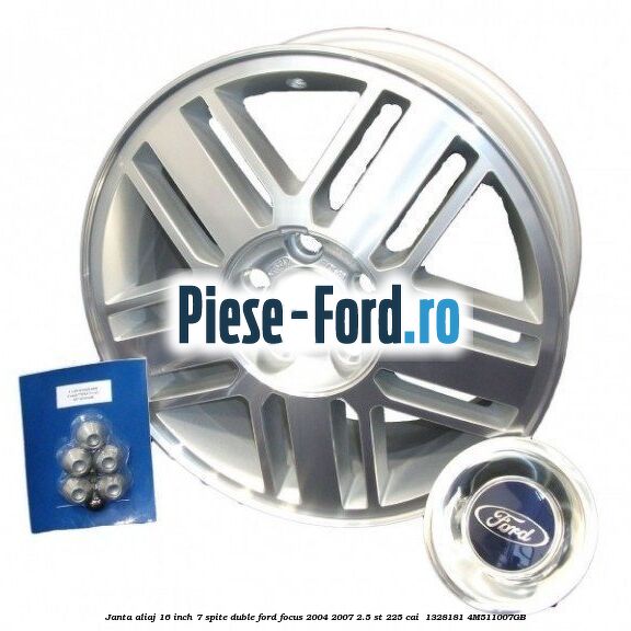 Janta aliaj 16 inch, 7 spite duble Ford Focus 2004-2007 2.5 ST 225 cai  #4A9283255C