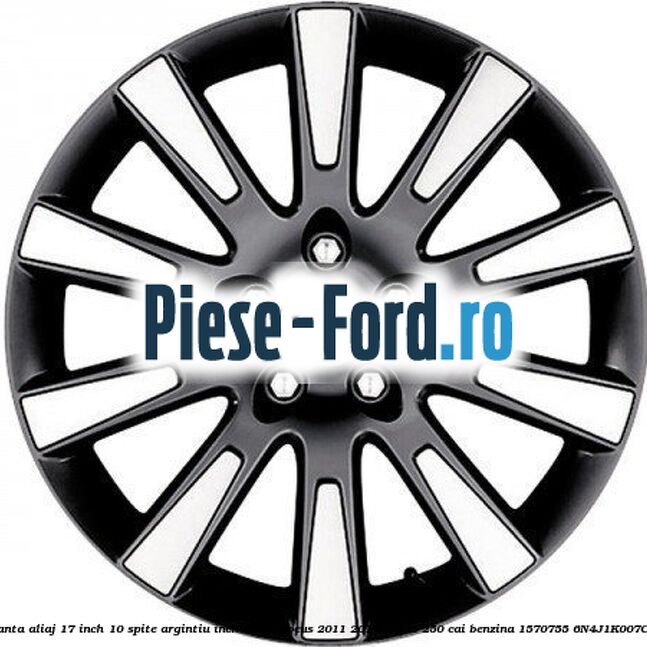 Janta aliaj 17 inch, 10 spite argintiu inchis Ford Focus 2011-2014 2.0 ST 250 cai benzina