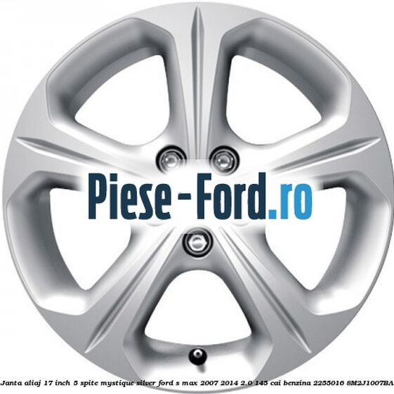 Janta aliaj 17 inch, 5 spite, Mystique Silver Ford S-Max 2007-2014 2.0 145 cai benzina