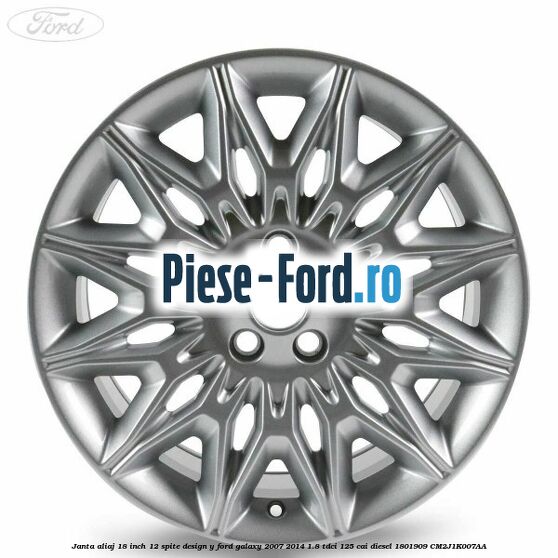 Janta aliaj 18 inch, 12 spite design Y Ford Galaxy 2007-2014 1.8 TDCi 125 cai diesel #8D1899B96D