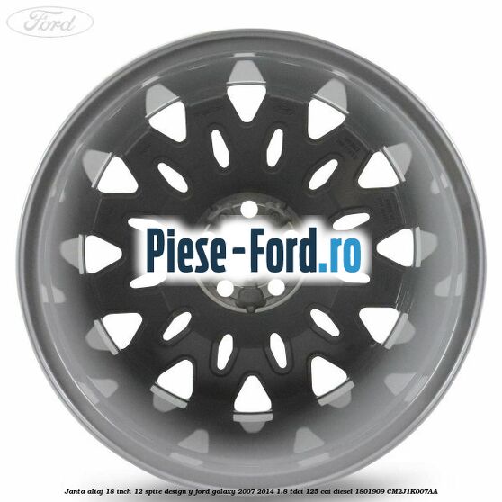 Janta aliaj 18 inch, 12 spite design Y Ford Galaxy 2007-2014 1.8 TDCi 125 cai diesel #8D1899B96D