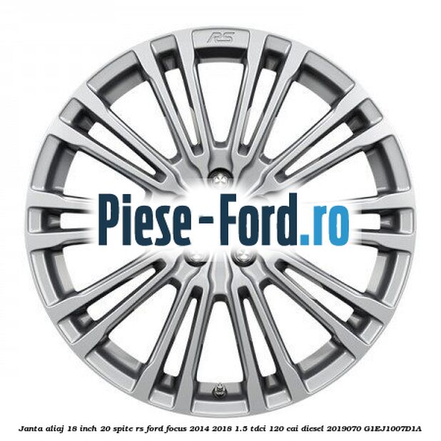 Janta aliaj 17 inch, 5 spite duble stea Ford Focus 2014-2018 1.5 TDCi 120 cai diesel