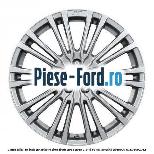 Janta aliaj 18 inch, 20 spite RS Ford Focus 2014-2018 1.6 Ti 85 cai benzina