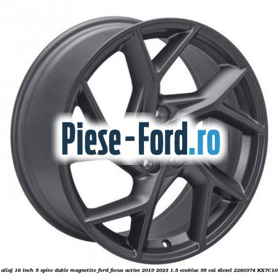 Janta aliaj 18 inch, 5 spite duble magnetite Ford Focus Active 2019-2023 1.5 EcoBlue 95 cai diesel #FC7E7917A7