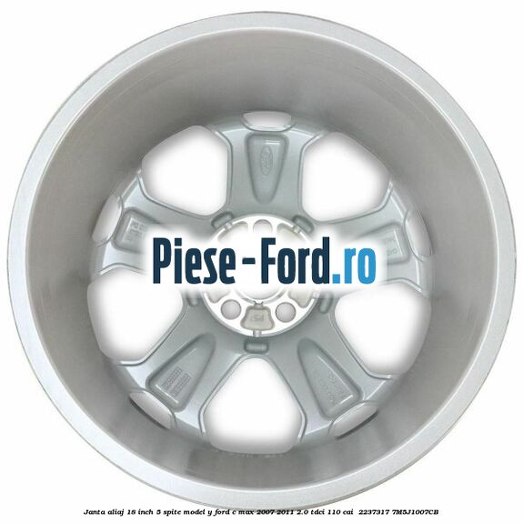 Janta aliaj 18 inch, 5 spite model Y Ford C-Max 2007-2011 2.0 TDCi 110 cai  #1BF94DFDDE
