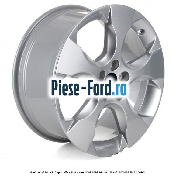 Janta aliaj 18 inch, 5 spite Silver Ford S-Max 2007-2014 1.8 TDCi 125 cai #45E60D8667