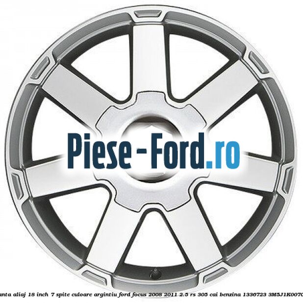 Janta aliaj 18 inch, 7 spite, culoare Argintiu Ford Focus 2008-2011 2.5 RS 305 cai benzina