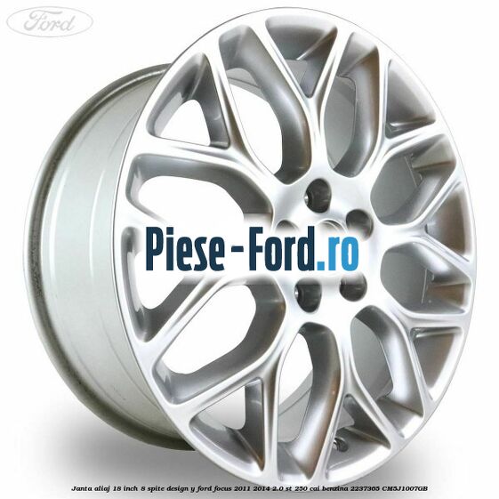 Janta aliaj 18 inch, 7 spite argintiu Ford Focus 2011-2014 2.0 ST 250 cai benzina