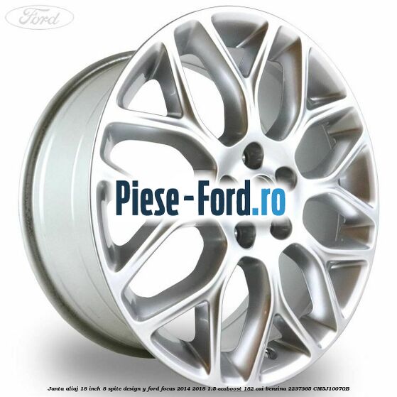 Janta aliaj 18 inch, 8 spite design Y Ford Focus 2014-2018 1.5 EcoBoost 182 cai benzina