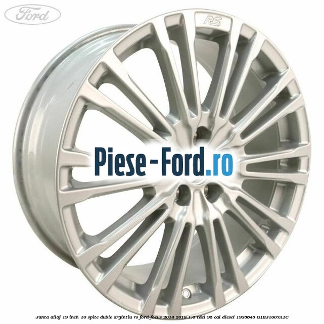Janta aliaj 19 inch 5 spite duble Ford Focus 2014-2018 1.6 TDCi 95 cai diesel