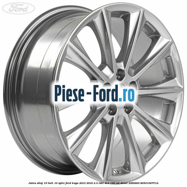 Janta aliaj 19 inch, 10 spite Ford Kuga 2013-2016 2.0 TDCi 4x4 136 cai diesel #FBD0DDDE4B
