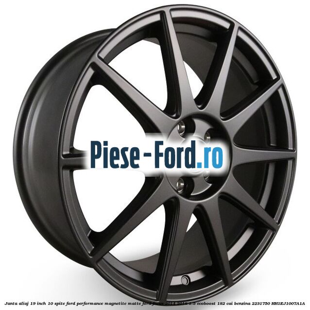 Janta aliaj 19 inch, 10 spite duble negru RS Ford Focus 2014-2018 1.5 EcoBoost 182 cai benzina