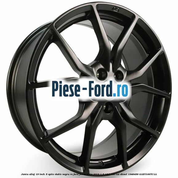 Janta aliaj 19 inch, 5 spite duble negru panther Ford Focus 2014-2018 1.5 TDCi 120 cai diesel