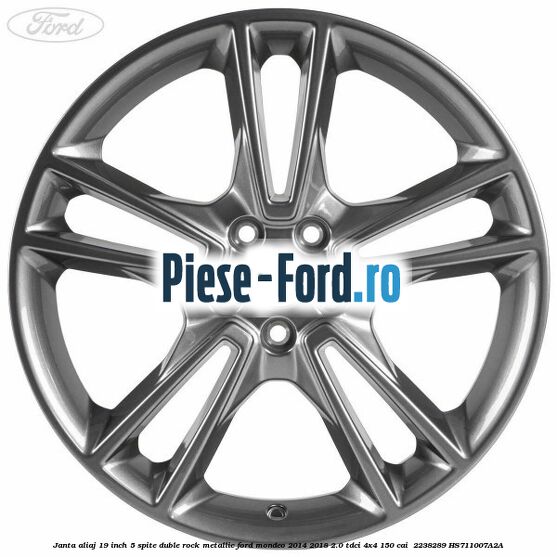 Janta aliaj 19 inch, 5 spite duble Rock Metallic Ford Mondeo 2014-2018 2.0 TDCi 4x4 150 cai #C89F74EC3E Janta aliaj 19 inch, 5 spite duble Rock Metallic Ford Mondeo 2014-2018 2.0 TDCi 4x4 150 cai #C89F74EC3E