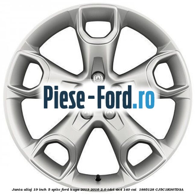janta aliaj 19 inch, 5 spite Ford Kuga 2013-2016 2.0 TDCi 4x4 140 cai  #CA8CEC6400