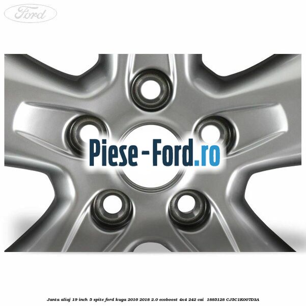 janta aliaj 19 inch, 5 spite Ford Kuga 2016-2018 2.0 EcoBoost 4x4 242 cai  #9682E3FB56
