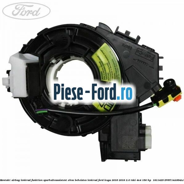 Kontakt-Airbag Lenkrad, Funktion Spurhalteassistent ohne beheiztes Lenkrad Ford Kuga 2016-2018 2.0 TDCi 4x4 150 HP  #4ADB628738