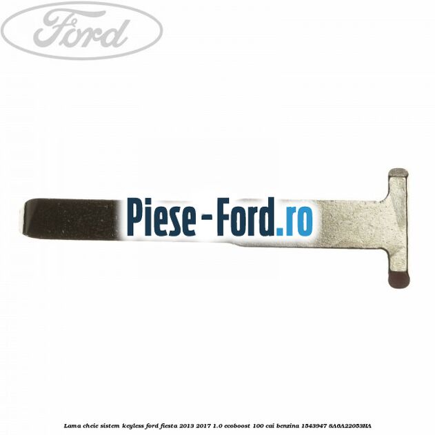 Cheie simpla bruta simpla fara sistem KEYLESS Ford Fiesta 2013-2017 1.0 EcoBoost 100 cai benzina