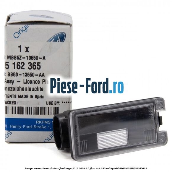 Lampa numar inmatriculare Ford Kuga 2019-2023 2.5 FHEV 4x4 190 cai hybrid #A3C83A2F42
