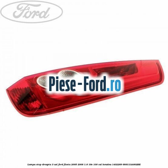 Lampa numar inmatriculare Ford Fiesta 2005-2008 1.6 16V 100 cai benzina