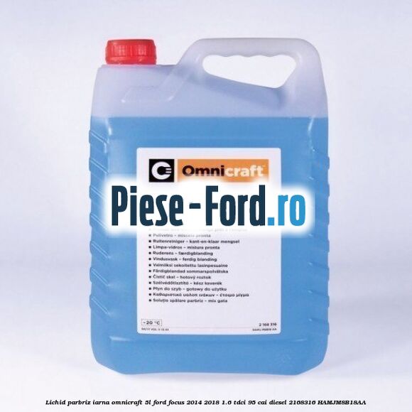 Lichid parbriz iarna Omnicraft 5L Ford Focus 2014-2018 1.6 TDCi 95 cai diesel