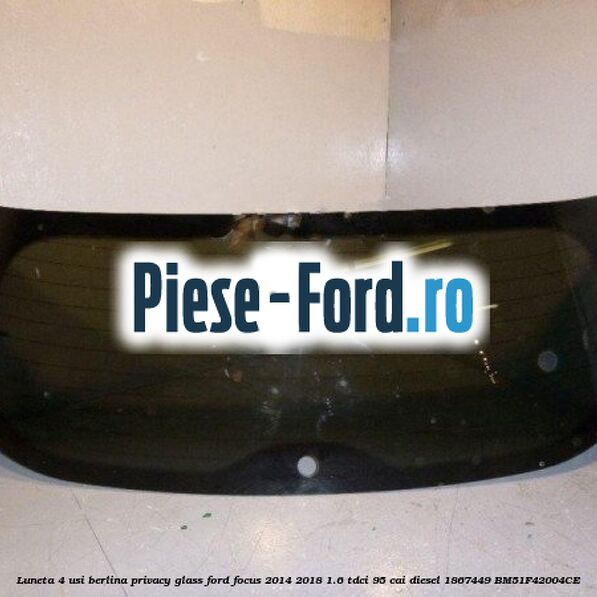 Luneta 4 usi berlina, Privacy Glass Ford Focus 2014-2018 1.6 TDCi 95 cai diesel