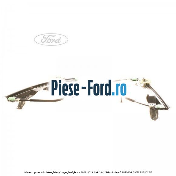 Macara geam electrica fata dreapta, functie confort Ford Focus 2011-2014 2.0 TDCi 115 cai diesel