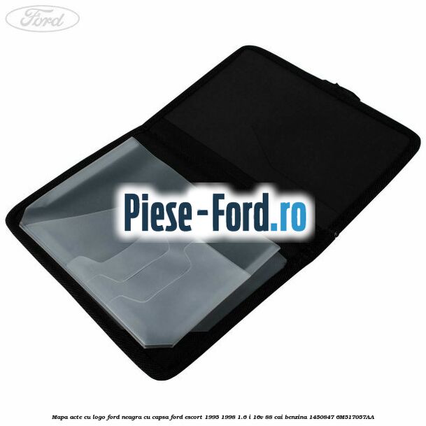 Mapa acte cu logo Ford neagra cu capsa Ford Escort 1995-1998 1.6 i 16V 88 cai benzina #F400451F7A