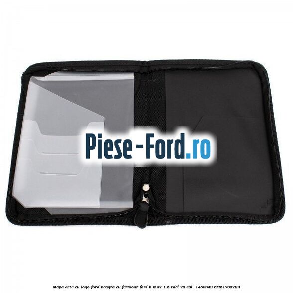 Mapa acte cu logo Ford neagra cu fermoar Ford B-Max 1.5 TDCi 75 cai  #26D7EC890F