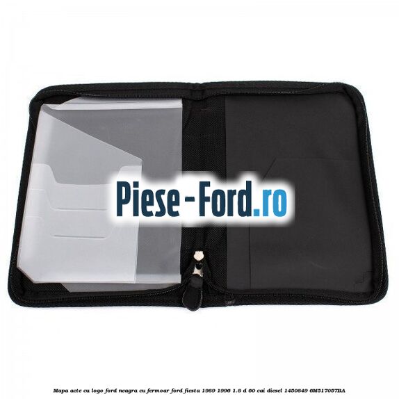 Mapa acte cu logo Ford neagra cu fermoar Ford Fiesta 1989-1996 1.8 D 60 cai diesel #1BB9619511