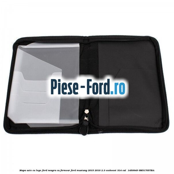 Mapa acte cu logo Ford neagra cu fermoar Ford Mustang 2015-2018 2.3 EcoBoost 314 cai  #982D942512