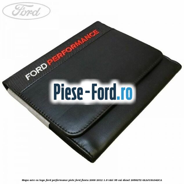 Mapa acte cu logo Ford neagra cu fermoar Ford Fiesta 2008-2012 1.6 TDCi 95 cai diesel